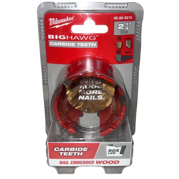 Milwaukee Other - Milwaukee BIGHAWG 2 1/4 Inch Carbide Teeth Hole Saw 49 56 9215